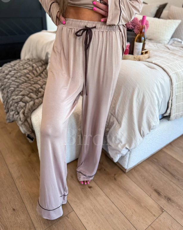 LUXE Whisper Dream PJ Set in Brownie Batter (Sold as Set) - Preorder - June