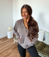 Summer Quarter Zip Pullover in Smoky Taupe - Preorder - August