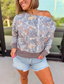 Off the Shoulder Pullover in Timber Haze Camo - Preorder - Sept.