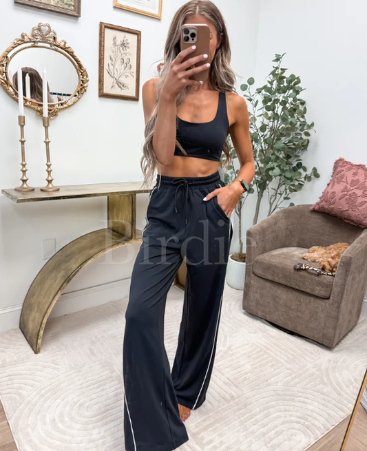 Elevated Cloud Comfort Track Pants - Black - Preorder - Oct.