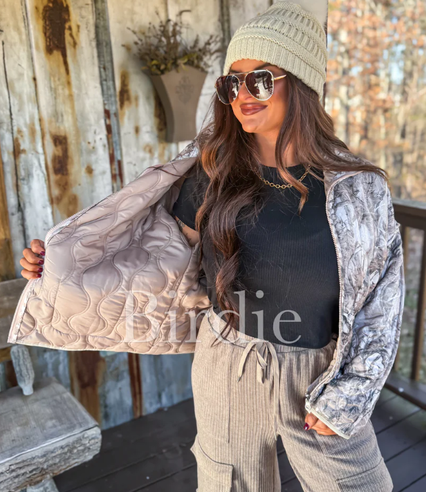 Cozy Cloud Jacket in Dark Camo - Preorder - August