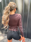 AirSkin Long Sleeve Top in Espresso - Preorder - September