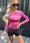 AirSkin Long Sleeve Top in Sangria - Preorder - September