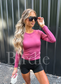 AirSkin Long Sleeve Top in Sangria - Preorder - September
