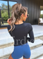 AirSkin Long Sleeve Top in Black - Preorder - September