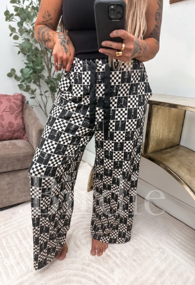 Stretchy Lounge Pants 2.0 in Boo Board Checkered - Shipping end of July / Early August