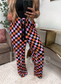Stretchy Lounge Pants 2.0 in Candy Corn Checkered - Shipping end of July / Early August