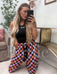 Stretchy Lounge Pants 2.0 in Candy Corn Checkered - Shipping end of July / Early August