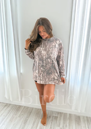 Woodland Wash Camo Long Sleeve Tee - Preorder - September