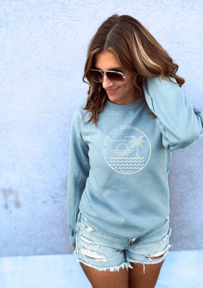Saltwater Heals everything Crewneck - Made to Order
