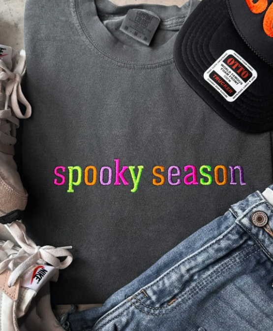 Spooky Season Embroidered Tee - Made to Order