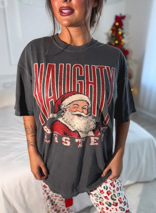 Naughty Lister Graphic Tee on Pepper