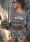 Spooky Season VHS Graphic Crewneck Sweatshirt on Charcoal