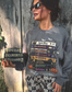 Spooky Season VHS Graphic Crewneck Sweatshirt on Charcoal