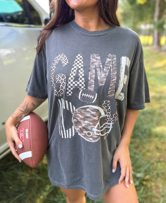 Game Day Camo Graphic Tee on Pepper
