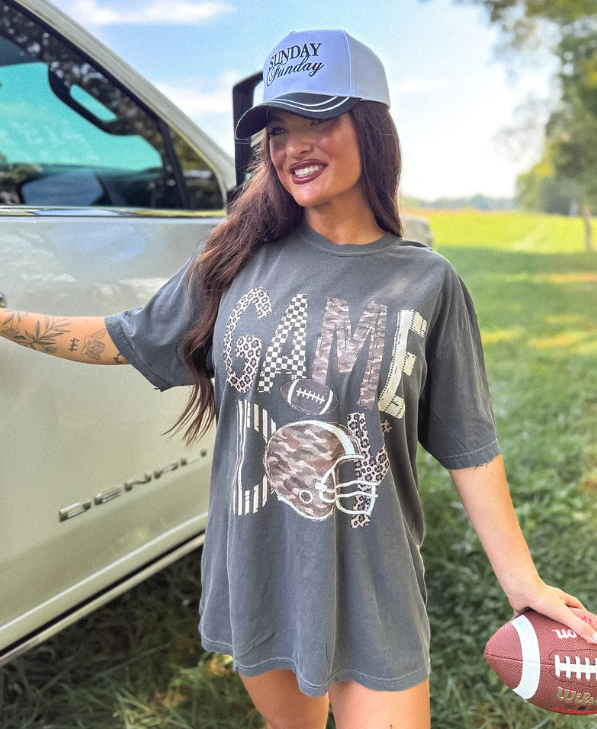 Game Day Camo Graphic Tee on Pepper
