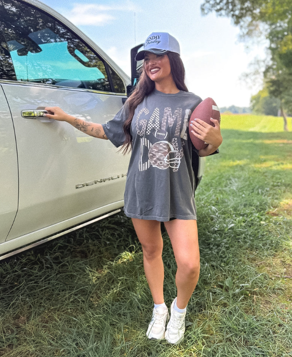 Game Day Camo Graphic Tee on Pepper