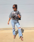 Michael Myers Scream Graphic Tee on Gray
