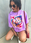 Dolly Queen Graphic Tee on Neon Violet