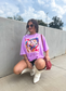 Dolly Queen Graphic Tee on Neon Violet