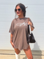 Dolly XOXO Graphic Tee on Espresso