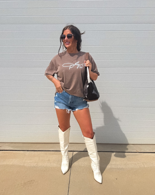 Dolly XOXO Graphic Tee on Espresso