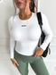 AirSkin Long Sleeve Top in White- Preorder - September
