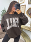 FALL DUCK CAMO Graphic Crewneck Sweatshirt - Dark Cholocate- Made to Order