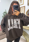 FALL DUCK CAMO Graphic Crewneck Sweatshirt - Dark Cholocate- Made to Order