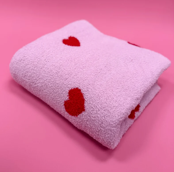 Reversible Blanket in Petal Heart Blanket - December / Early Jan Preorder