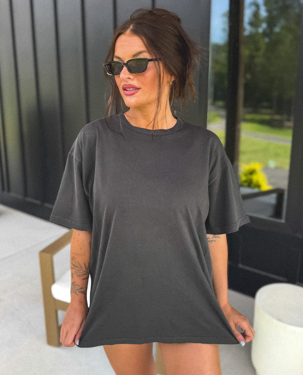 The Always Tee in Black Smoke