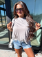 Lightweight Slub Tee in Gray