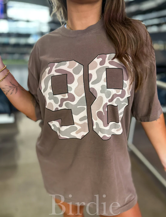 Camo 98 Graphic Tee on Espresso