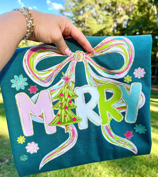 Merry Bow - Comfort Colors Graphic Tee