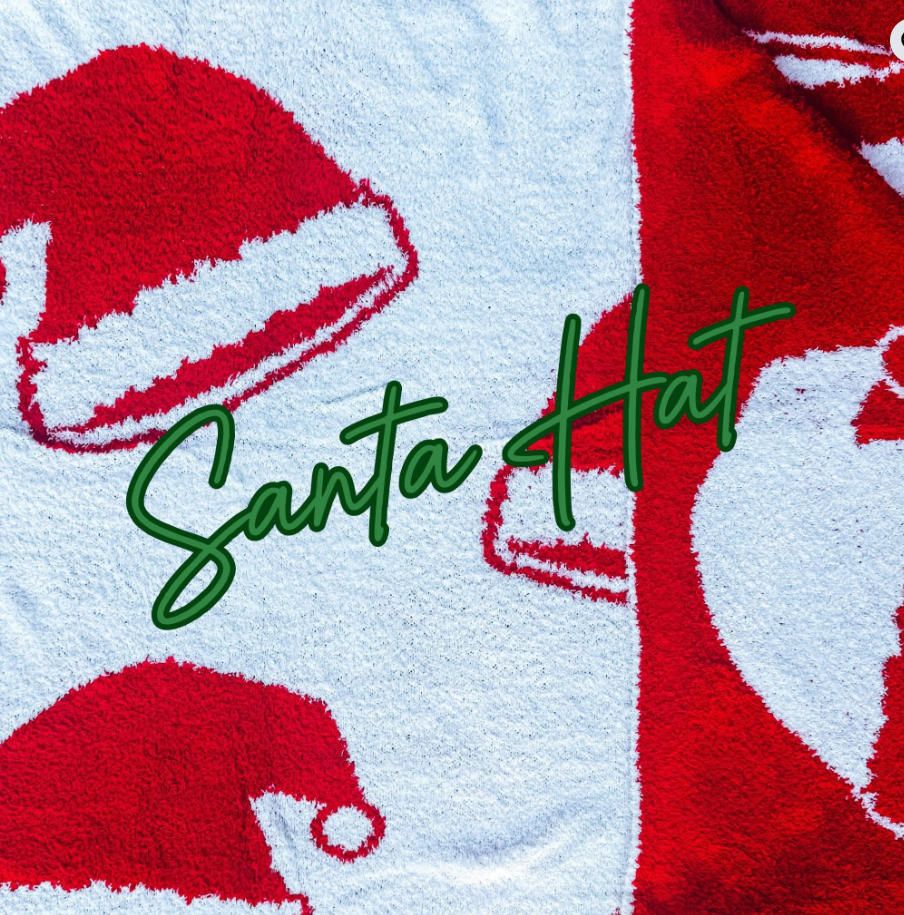 SANTA HAT Blanket - Ready to ship!