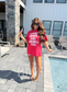 Loves Jesus & America Too Vinyl Graphic Tee on Paprika
