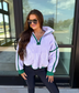 Boxy Bliss Half-Zip in Lilac & Green - Preorder- May
