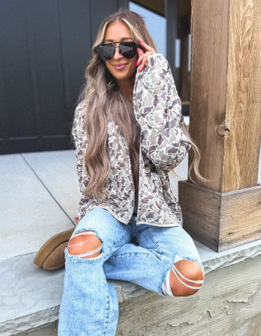 Cozy Cloud Jacket in Duck Camo
