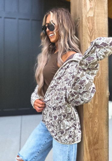 Cozy Cloud Jacket in Duck Camo