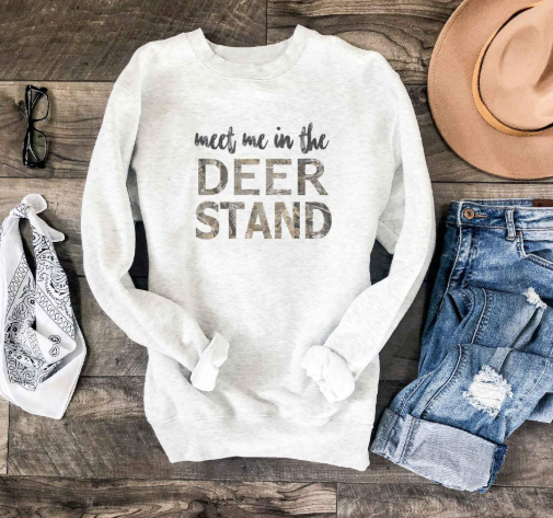 Meet me in the Deer Stand Fleece Sweatshirt - Made to Order