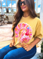 Turkey Painted Graphic Tee on Mustard - Made to Order