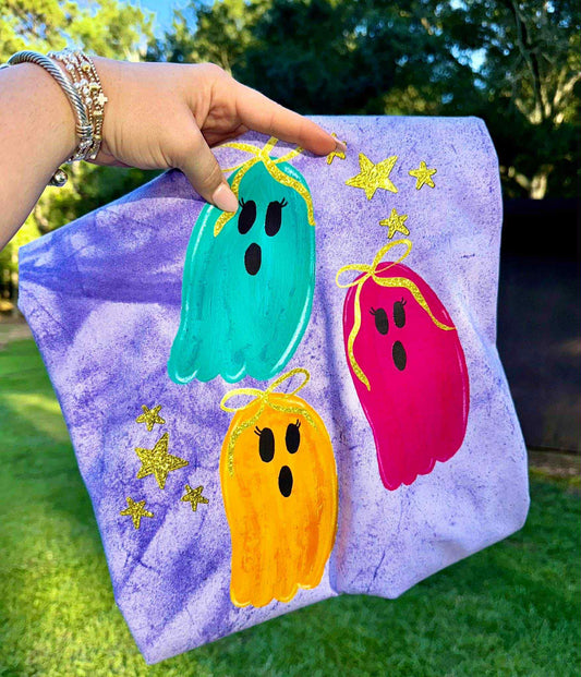 Colorful Ghost Trio - Graphic Tee