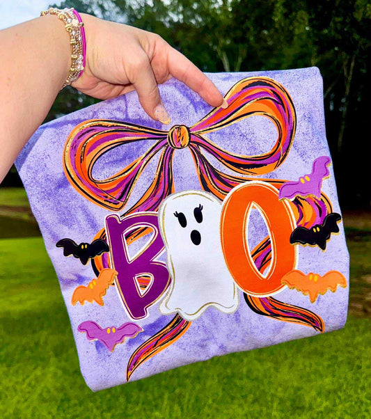 BOO Ghost with Bow Tee
