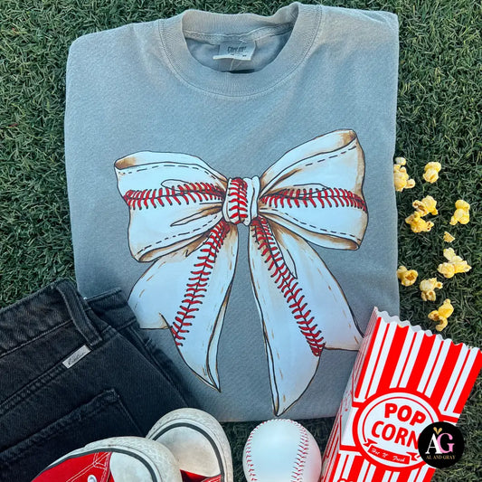 Baseball Bow Tee - Graphic Tee