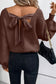 Lantern Knot Back Sweater *Multiple Colors* RTS