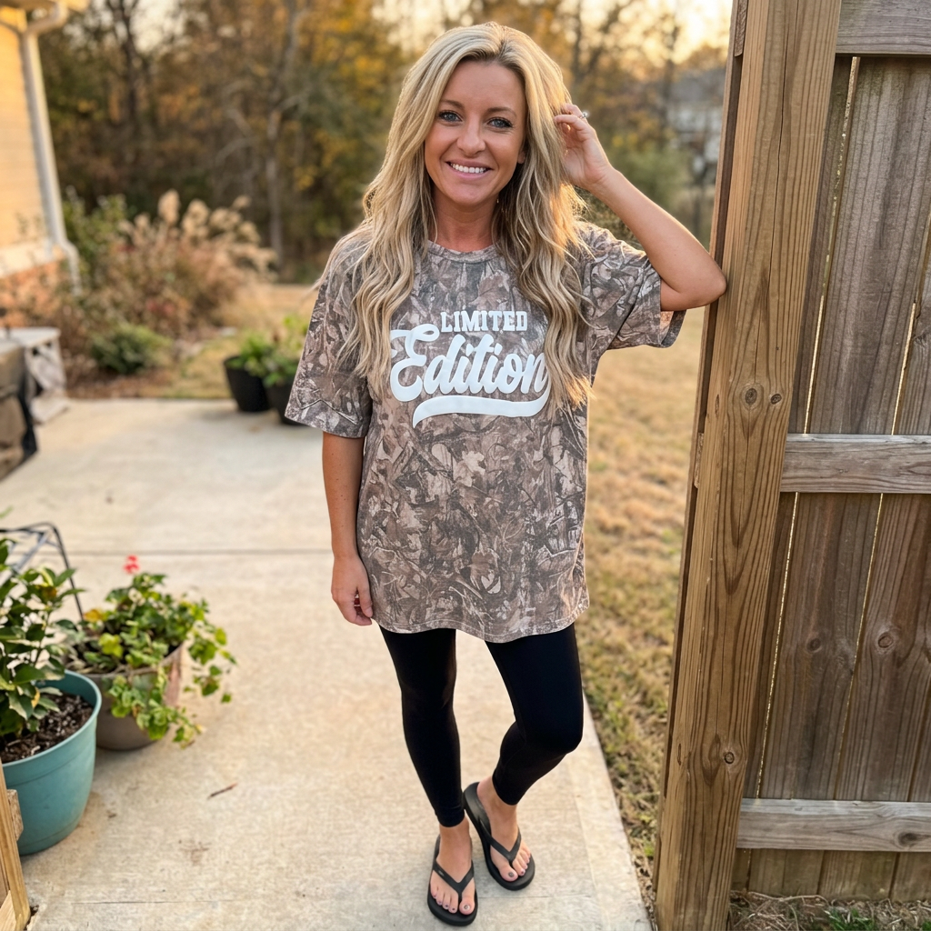 Limited Edition DARK CAMO Graphic Tee - Ready to Ship!