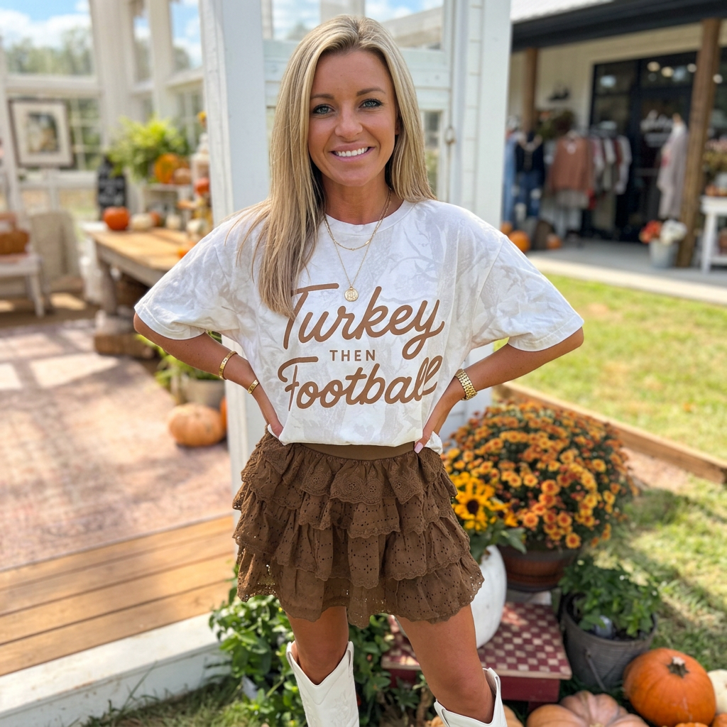 Turkey then Football Graphic Tee - Made to Order