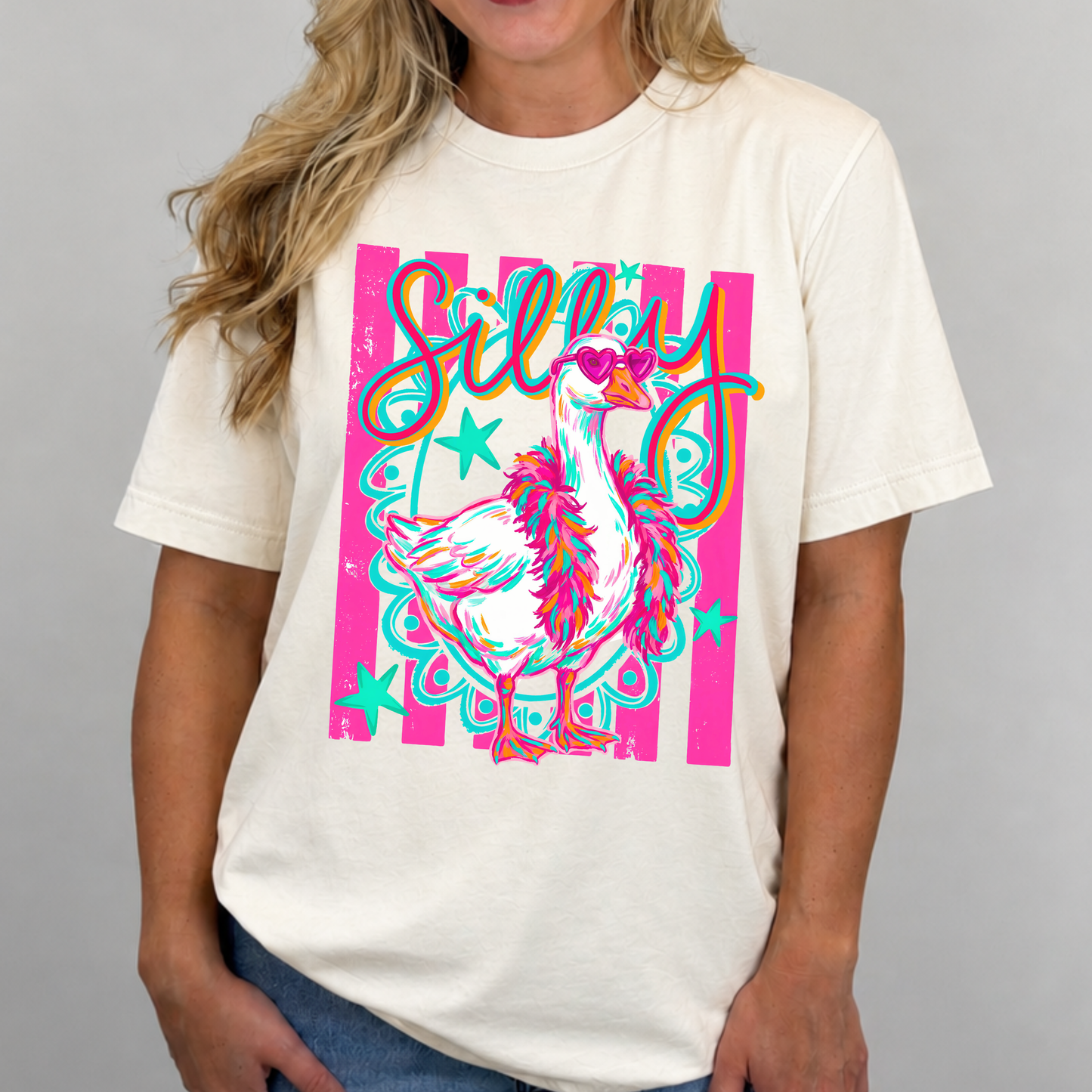 Silly Goose Neon Graphic Tee