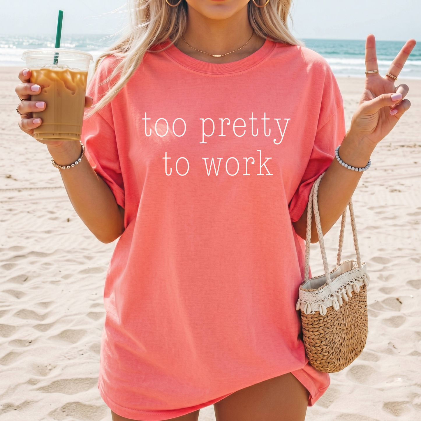 Too Pretty To Work Graphic Tee